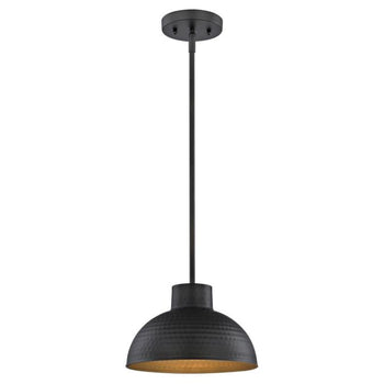 Malte One-Light Indoor Pendant, Hammered Oil Rubbed Bronze Finish