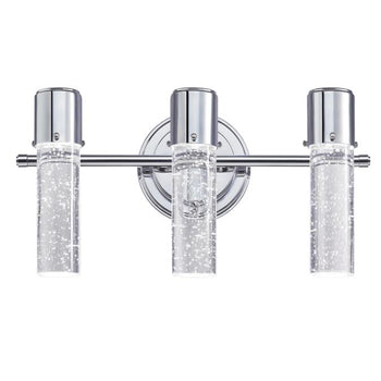Cava Three-Light LED Indoor Wall Fixture, Chrome Finish