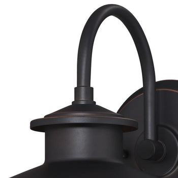 Delmont One-Light Outdoor Wall Fixture, Oil Rubbed Bronze Finish with Highlights