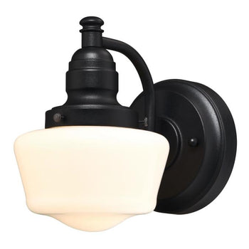 Eddystone One-Light Outdoor Wall Fixture, Textured Black Finish