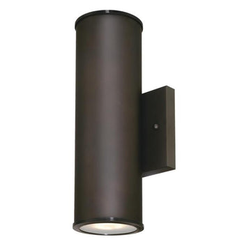 Mayslick Two-Light Dimmable LED Outdoor Wall Fixture with Up and Down Light, Oil Rubbed Bronze Finish