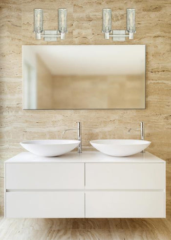 Adler Two-Light Indoor Wall Fixture, Brushed Nickel Finish