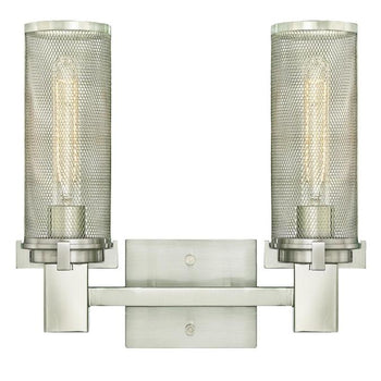 Adler Two-Light Indoor Wall Fixture, Brushed Nickel Finish