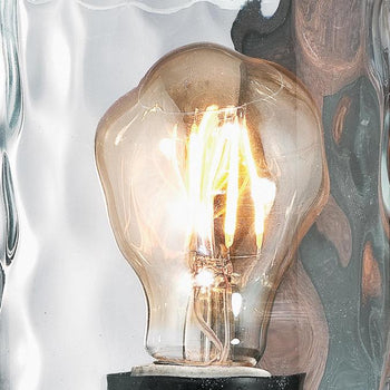Barnwell One-Light Indoor Wall Fixture, Textured Iron and Barnwood Finish