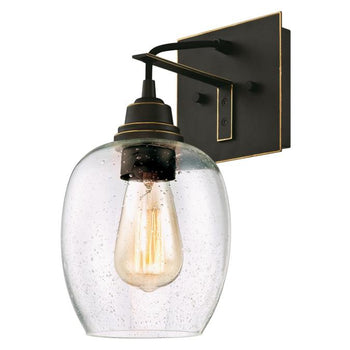 Eldon One-Light Indoor Wall Fixture, Oil Rubbed Bronze Finish with Highlights