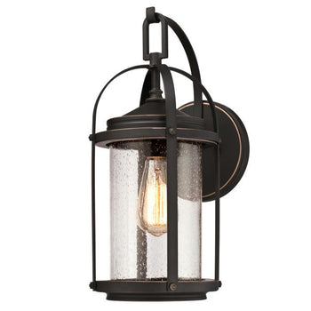 Grandview One-Light Outdoor Wall Fixture, Oil Rubbed Bronze Finish with Highlights