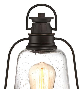 Brynn One-Light Outdoor Post-Top Fixture, Oil Rubbed Bronze Finish with Highlights