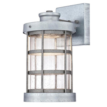 Barkley One-Light LED Outdoor Wall Fixture, Galvanized Steel Finish