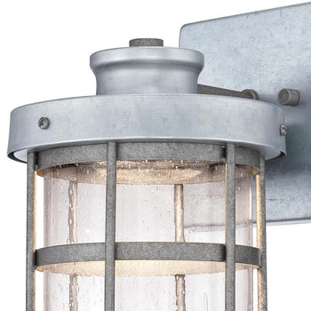 Barkley One-Light LED Outdoor Wall Fixture, Galvanized Steel Finish