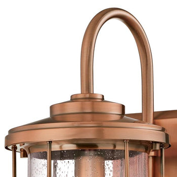 Ferry One-Light Outdoor Wall Fixture, Washed Copper Finish