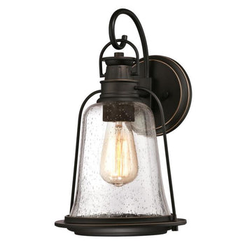 Brynn One-Light Outdoor Wall Fixture, Oil Rubbed Bronze Finish with Highlights