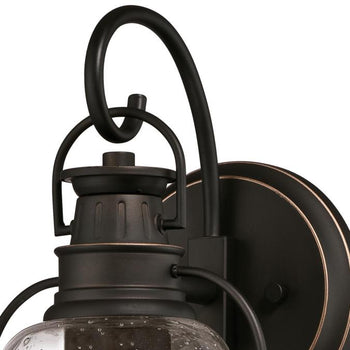 Brynn One-Light Outdoor Wall Fixture, Oil Rubbed Bronze Finish with Highlights