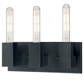 Skybridge Three-Light Dimmable LED Indoor Wall Fixture, Iron Finish