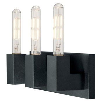Skybridge Three-Light Dimmable LED Indoor Wall Fixture, Iron Finish