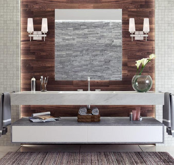 Chaddsford Two-Light Indoor Wall Fixture, Brushed Nickel Finish