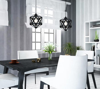 One-Light Indoor Pendant, Matte Black Finish