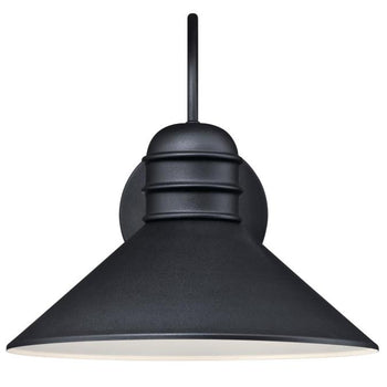 Watts Creek One-Light Outdoor Wall Fixture, Textured Black Finish