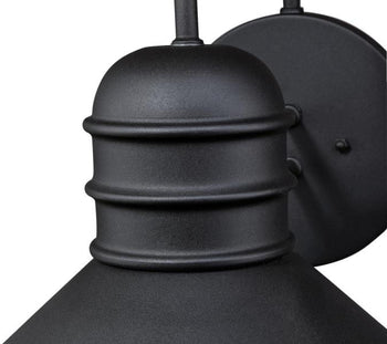 Watts Creek One-Light Outdoor Wall Fixture, Textured Black Finish