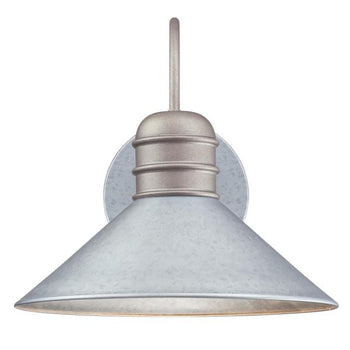 Watts Creek One-Light Outdoor Wall Fixture, Galvanized Steel Finish
