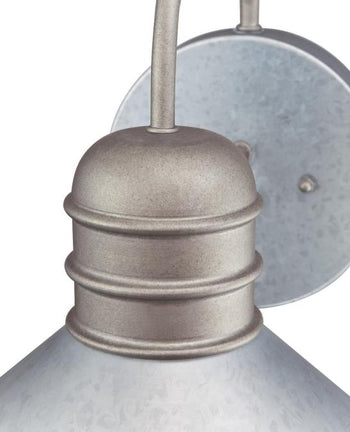 Watts Creek One-Light Outdoor Wall Fixture, Galvanized Steel Finish