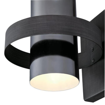 Exton One-Light Indoor Wall Fixture, Distressed Aluminum and Gun Metal Finish