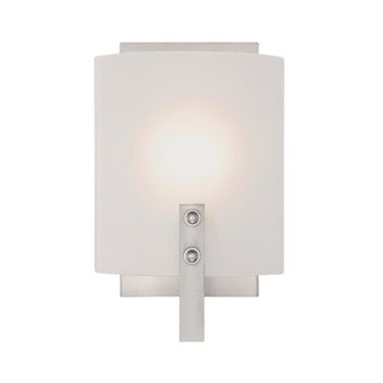 Enzo James One-Light Indoor Wall Fixture, Brushed Nickel Finish