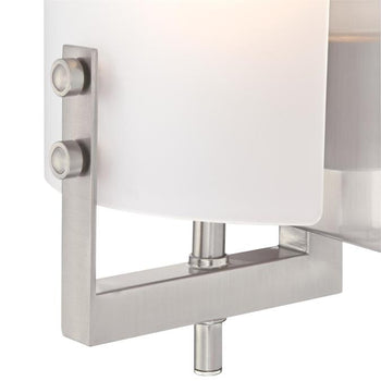 Enzo James One-Light Indoor Wall Fixture, Brushed Nickel Finish
