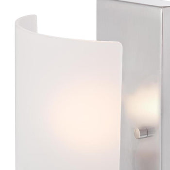 Enzo James One-Light Indoor Wall Fixture, Brushed Nickel Finish