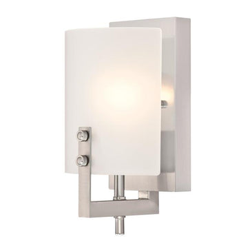 Enzo James One-Light Indoor Wall Fixture, Brushed Nickel Finish