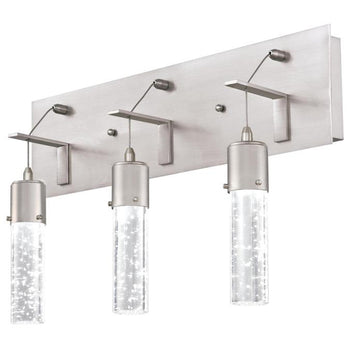 Cava Three-Light 22-Watt LED Indoor Wall Fixture, Brushed Nickel Finish