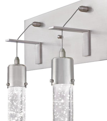 Cava Three-Light 22-Watt LED Indoor Wall Fixture, Brushed Nickel Finish