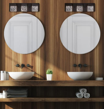 Cava II Three-Light 21-Watt LED Indoor Wall Fixture, Matte Black Finish