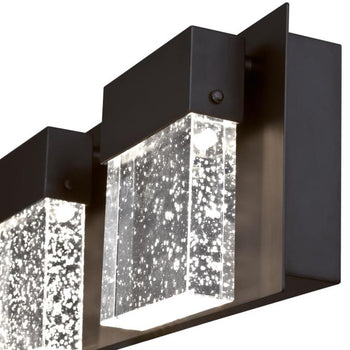 Cava II Three-Light 21-Watt LED Indoor Wall Fixture, Matte Black Finish