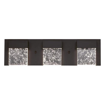 Cava II Three-Light 21-Watt LED Indoor Wall Fixture, Matte Black Finish