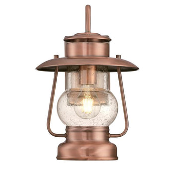 Santa Fe One-Light Outdoor Wall Fixture, Washed Copper Finish