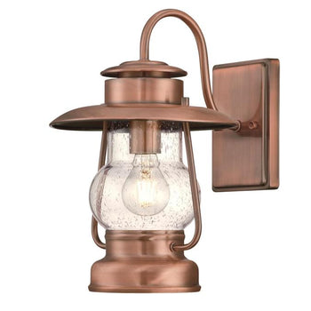 Santa Fe One-Light Outdoor Wall Fixture, Washed Copper Finish