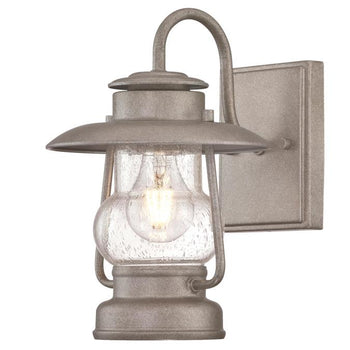 Santa Fe One-Light Outdoor Wall Fixture, Weathered Steel Finish