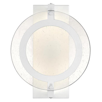 Maddox One-Light Dimmable LED Indoor/Outdoor Wall Fixture, Matte White Finish
