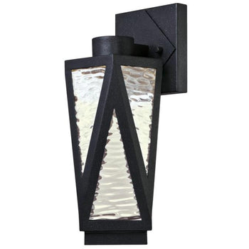 Zion One-Light Dimmable LED Outdoor Wall Fixture, Textured Iron Finish