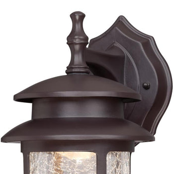 One-Light Dimmable LED Outdoor Wall Fixture, Oil Rubbed Bronze Finish