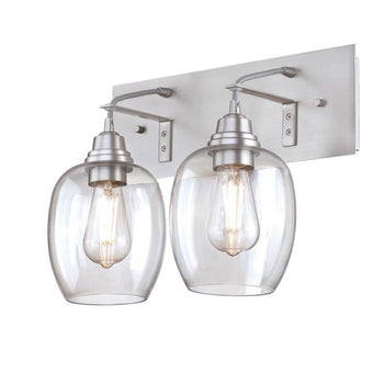 Eldon Two-Light Indoor Wall Fixture, Brushed Aluminum Finish