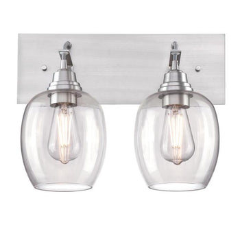Eldon Two-Light Indoor Wall Fixture, Brushed Aluminum Finish