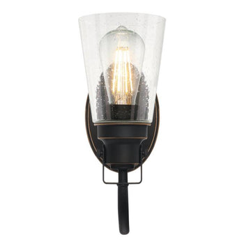 Ashton One-Light Indoor Wall Fixture, Oil Rubbed Bronze Finish with Highlights