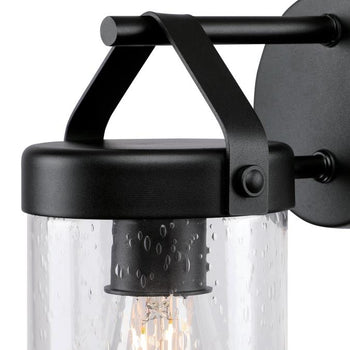 Jamestown One-Light Outdoor Wall Fixture, Textured Black Finish