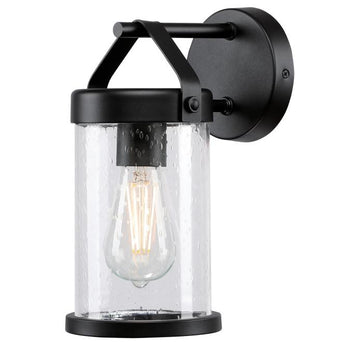 Jamestown One-Light Outdoor Wall Fixture, Textured Black Finish