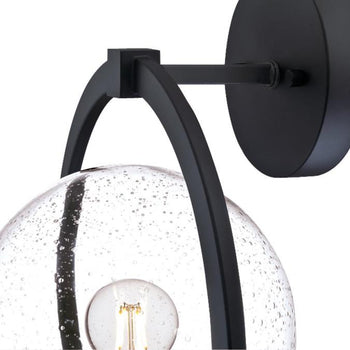 Palm Beach One-Light Outdoor Wall Fixture, Textured Black Finish
