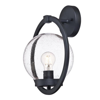 Palm Beach One-Light Outdoor Wall Fixture, Textured Black Finish