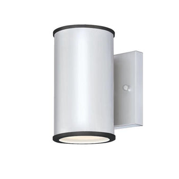 Mayslick One-Light Dimmable LED Outdoor Wall Fixture, Nickel Luster Finish, Dark Sky Friendly