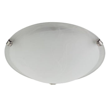 12-Inch One-Light Indoor Flush Mount Ceiling Fixture, Brushed Nickel Finish