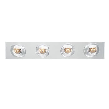 Four-Light Interior Bath Bar, Chrome Finish